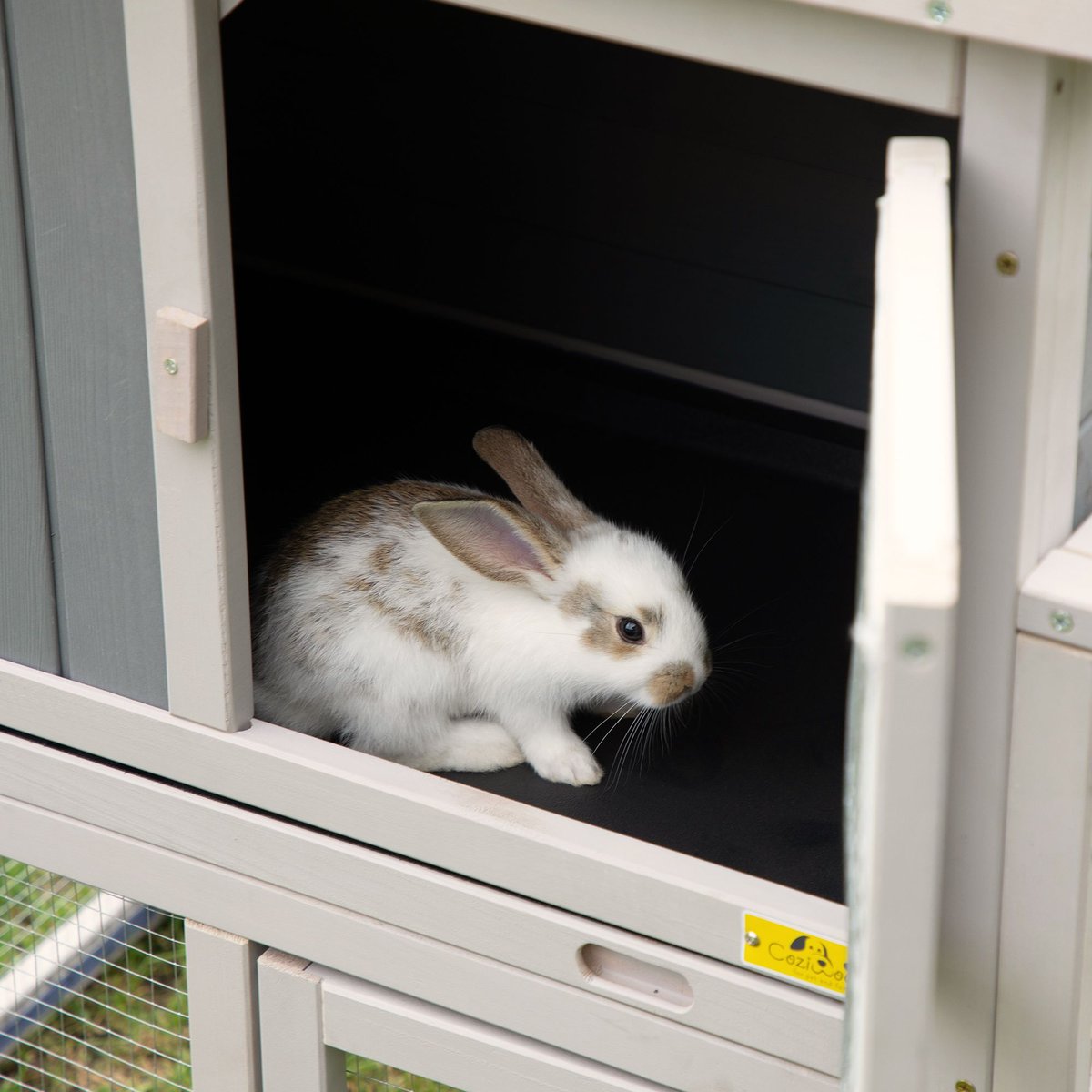 Coziwow by Jaxpety Wooden Rabbit Hutch Bunny Cage Two Story Habitats