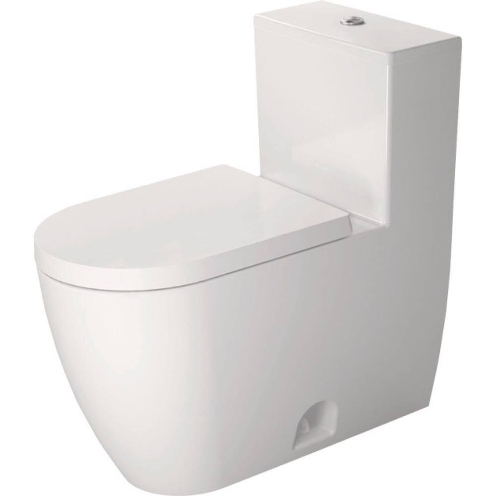 Duravit ME by Starck 1-piece 1.28 GPF Single Flush Elongated Toilet in White Seat Included D4201900