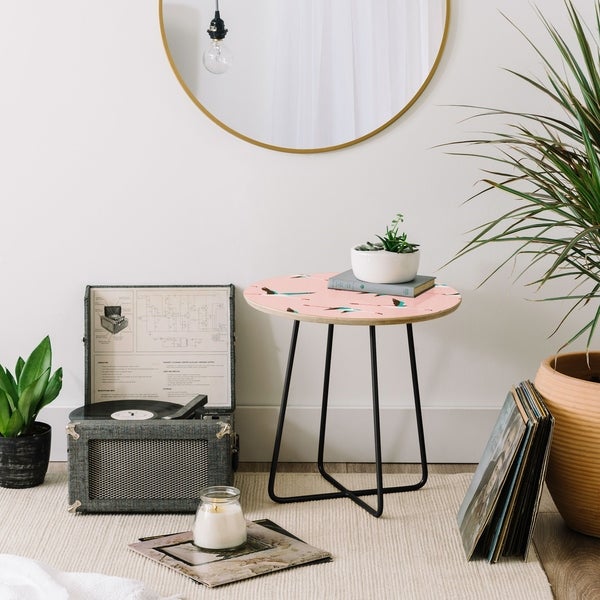 Holli Zollinger Flamingo Pink Round Side Table