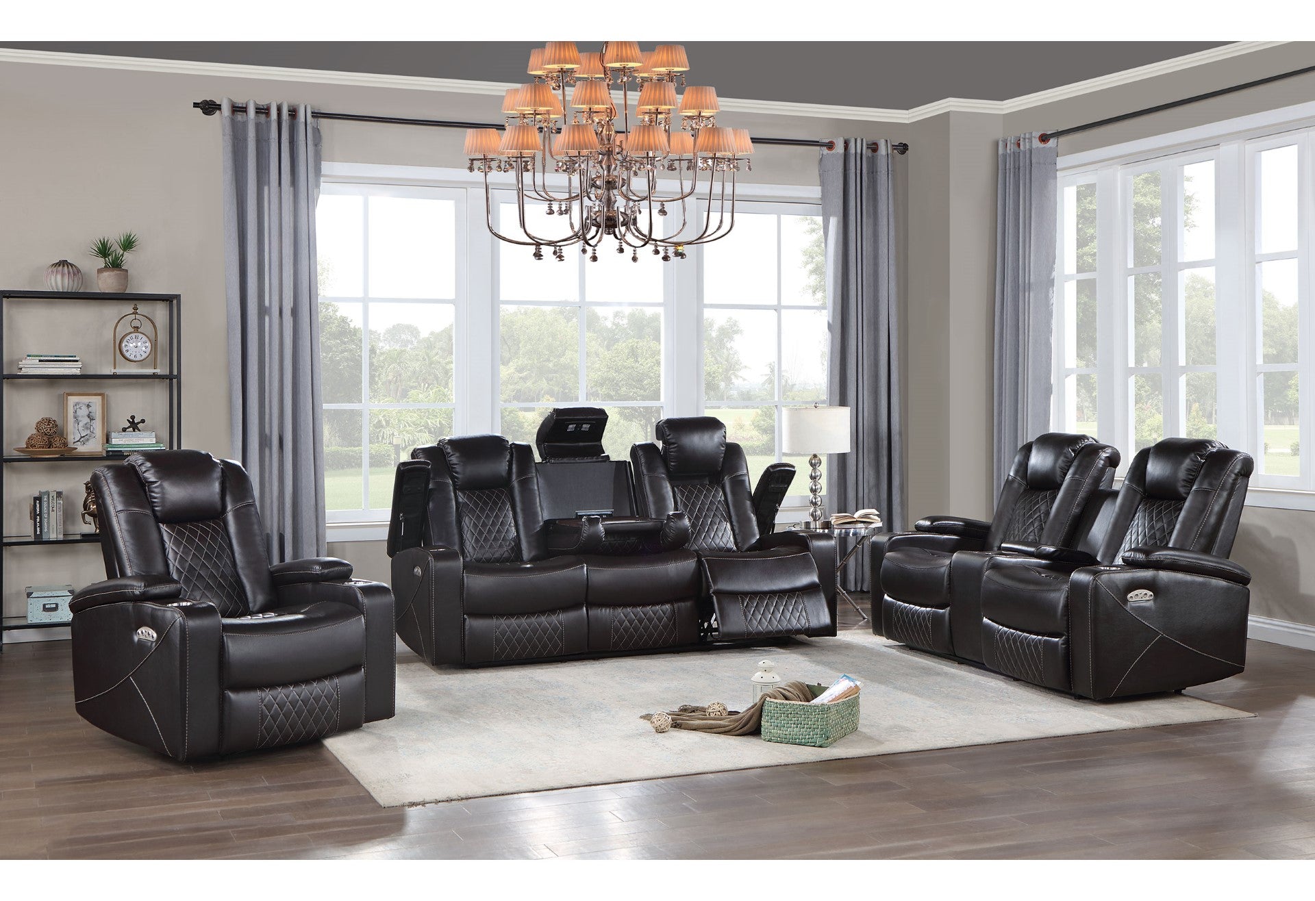 Agnes Power Reclining Sofa, Loveseat and Recliner