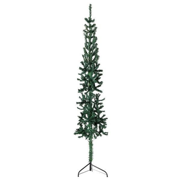 vidaXL Christmas Tree Decoration Slim Artificial Half Xmas Tree with Stand