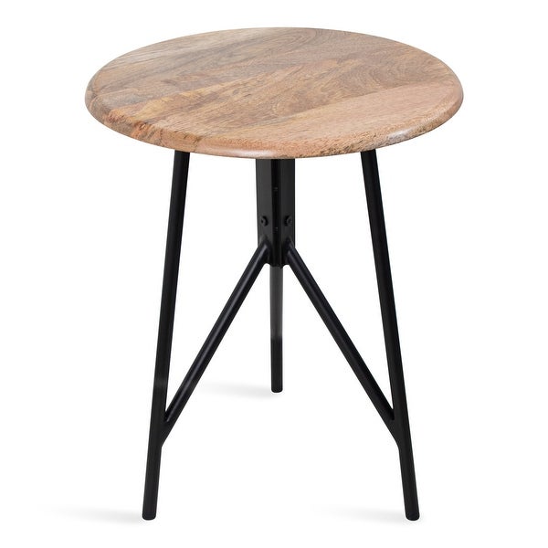 Kate and Laurel Pallson Round Wood Side Table - 18x18x22