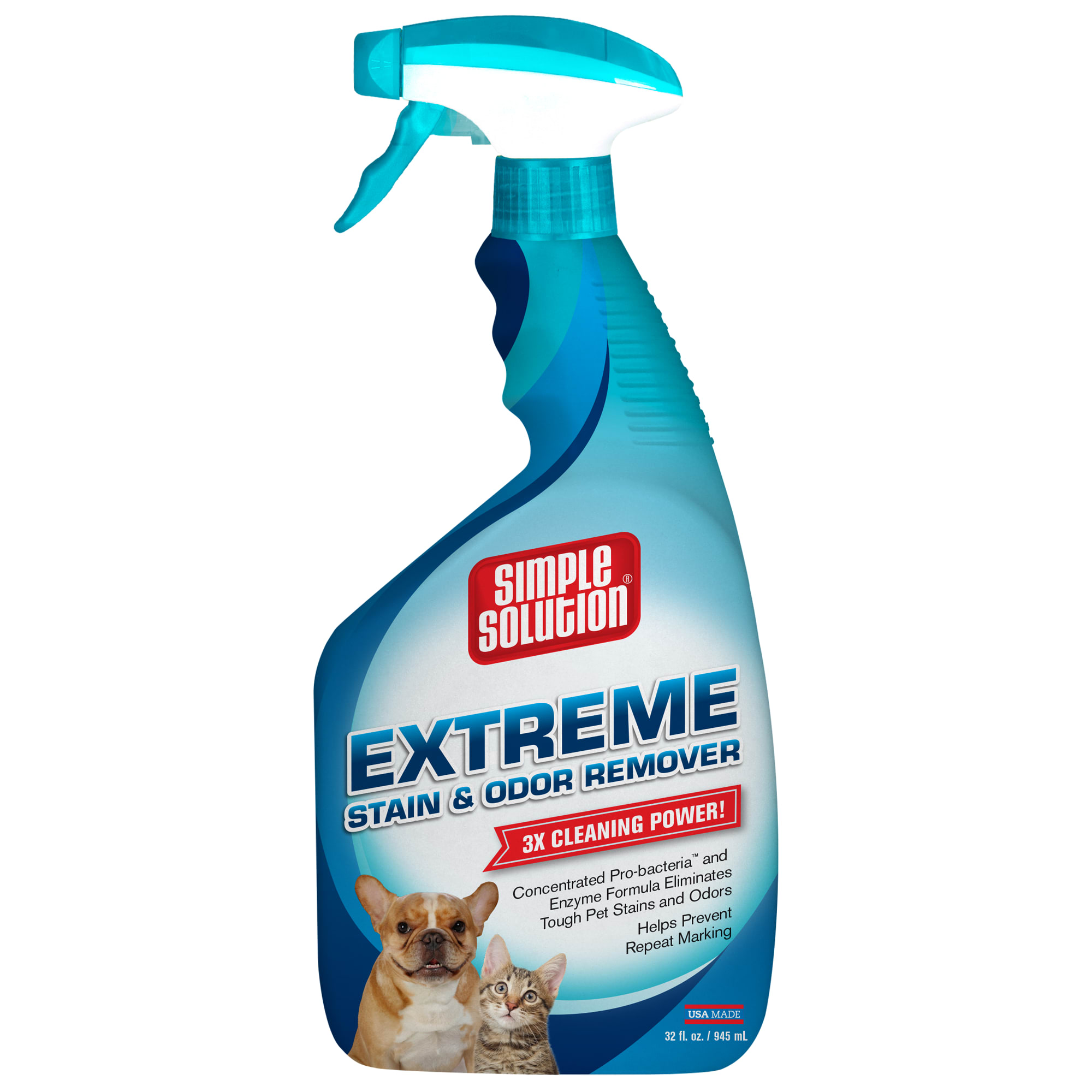 Simple Solution Extreme Stain  Odor Remover for Dogs， 32 fl. oz.