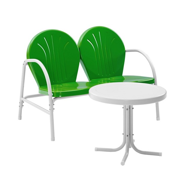 Griffith 2pc Outdoor Conversation Set Kelly Green Crosley