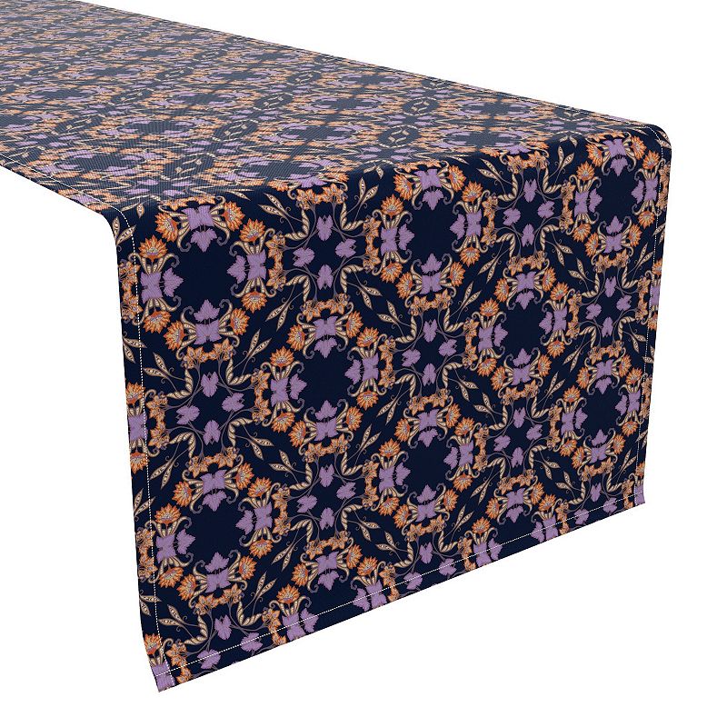 Table Runner， 100% Cotton， 16x72， Floral 15