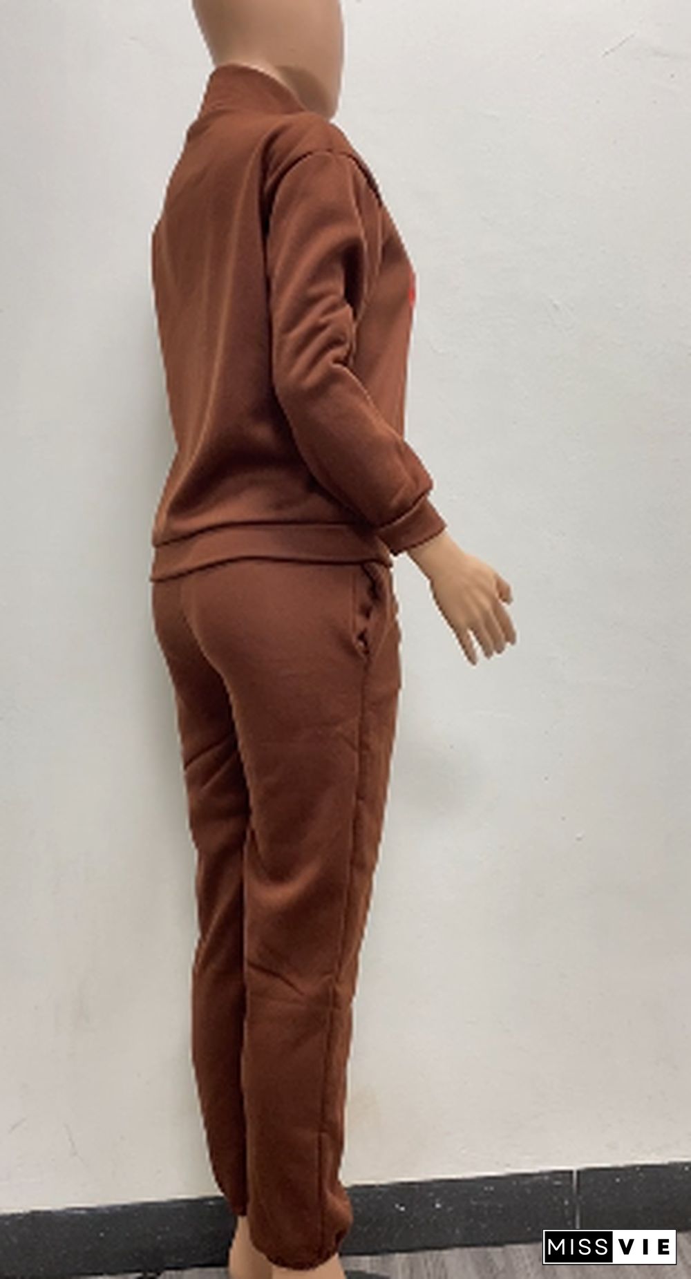 Casual Tracksuit Zipper Sweatshirts and Pants Outfits