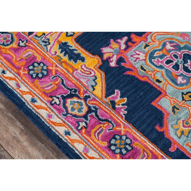 3 x27 x5 x27 Ibiza Naomi Accent Rug Navy Momeni