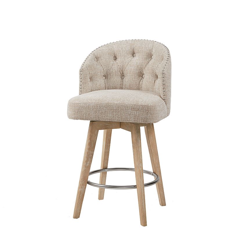 Madison Park Boyle 26-in. Upholstered 360 Degree Swivel Counter Stool