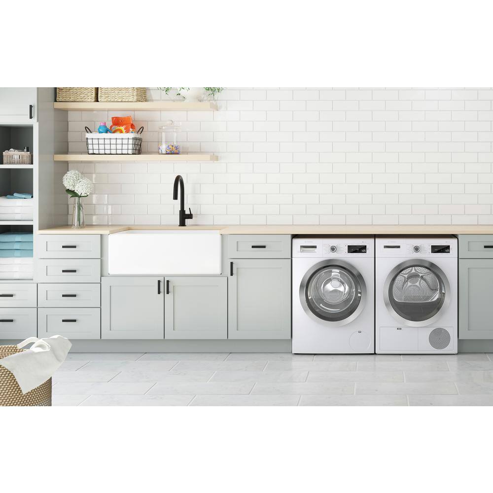 Bosch 800 Series 4 cu.ft. Ventless Compact Frontload Stackable Electric Dryer in White with Home Connect ENERGY STAR WTG865H4UC