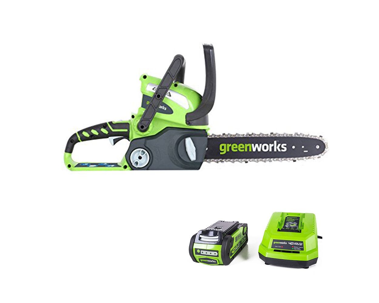 40V 12-Inch Cordless Chainsaw  Battery | Greenworks Tools