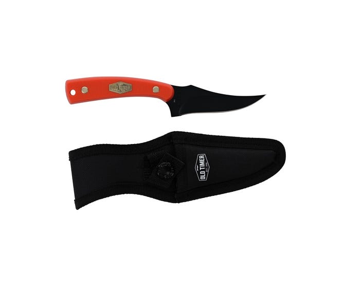 Old Timer Orange Sharpfinger With Black Handle - 1200629