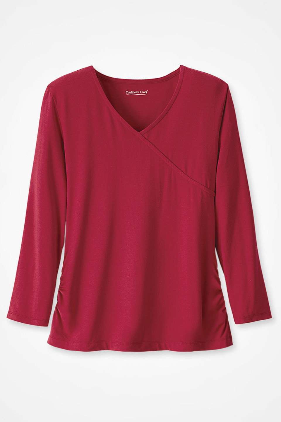 PrimaKnit? Faux Wrap Top - Coldwater Creek
