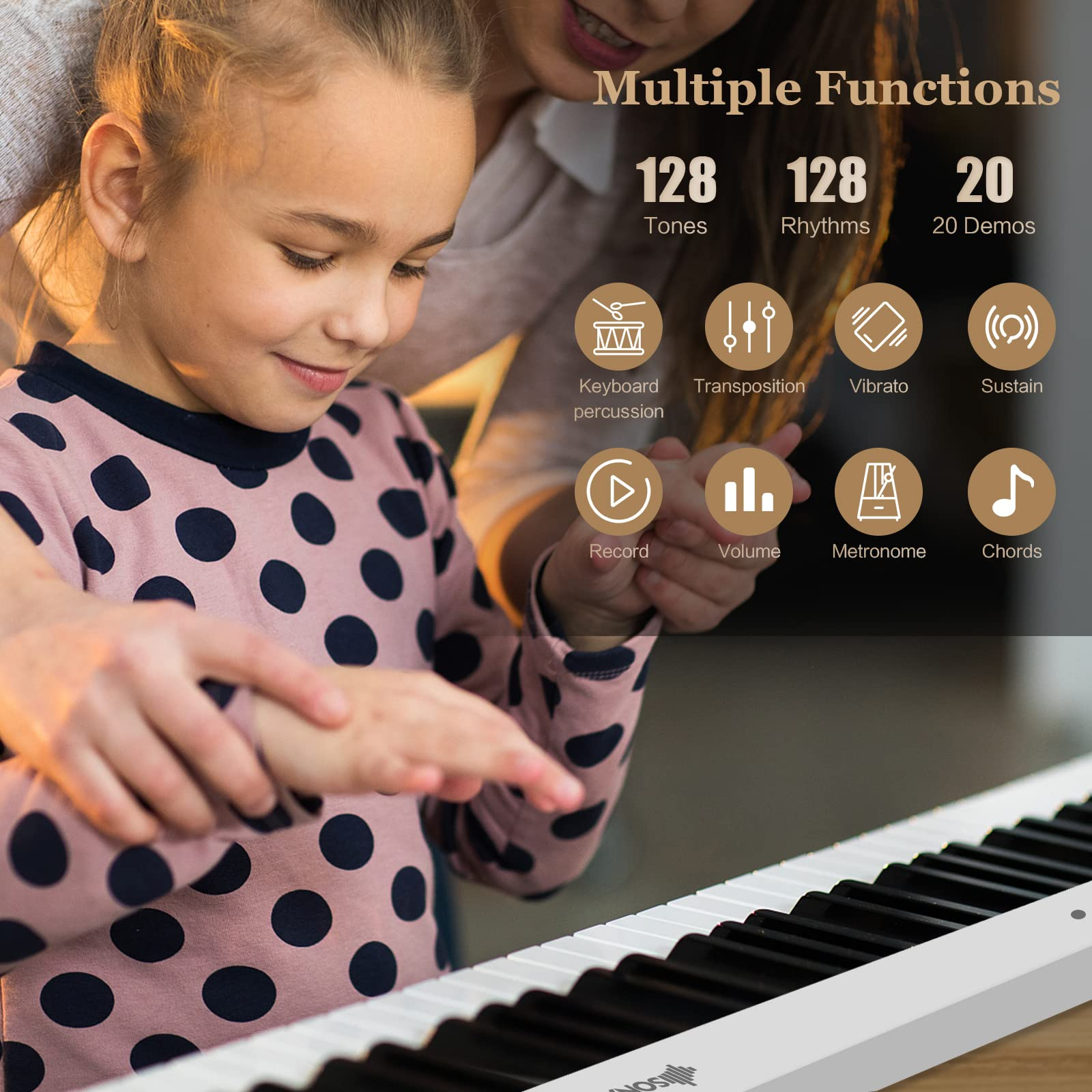 Costzon 88-Key Foldable Digital Piano Keyboard