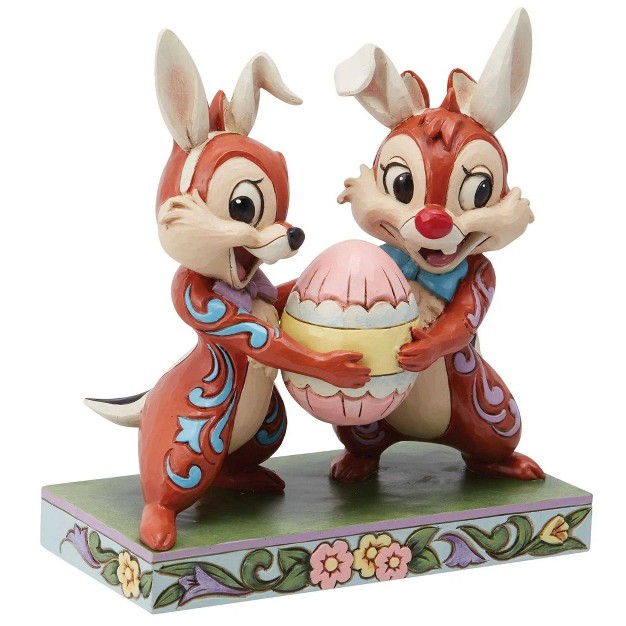 Enesco Mischievous Bunnies One Figurine 5 25 Inches Disney Chip x27 n x27 Dale Easter Egg 6014318 Polyresin Multicolored