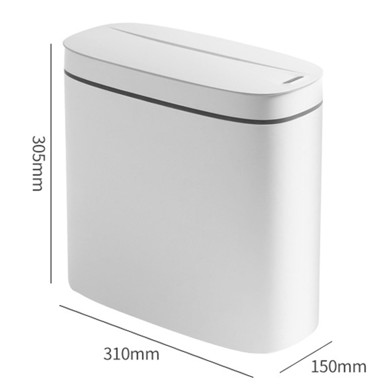 Touchless Motion Sensor Bathroom Trash Can， Automatic Garbage Kitchen IPX5 Waterproof Trash Bin for Office， Living Room， Bedroom