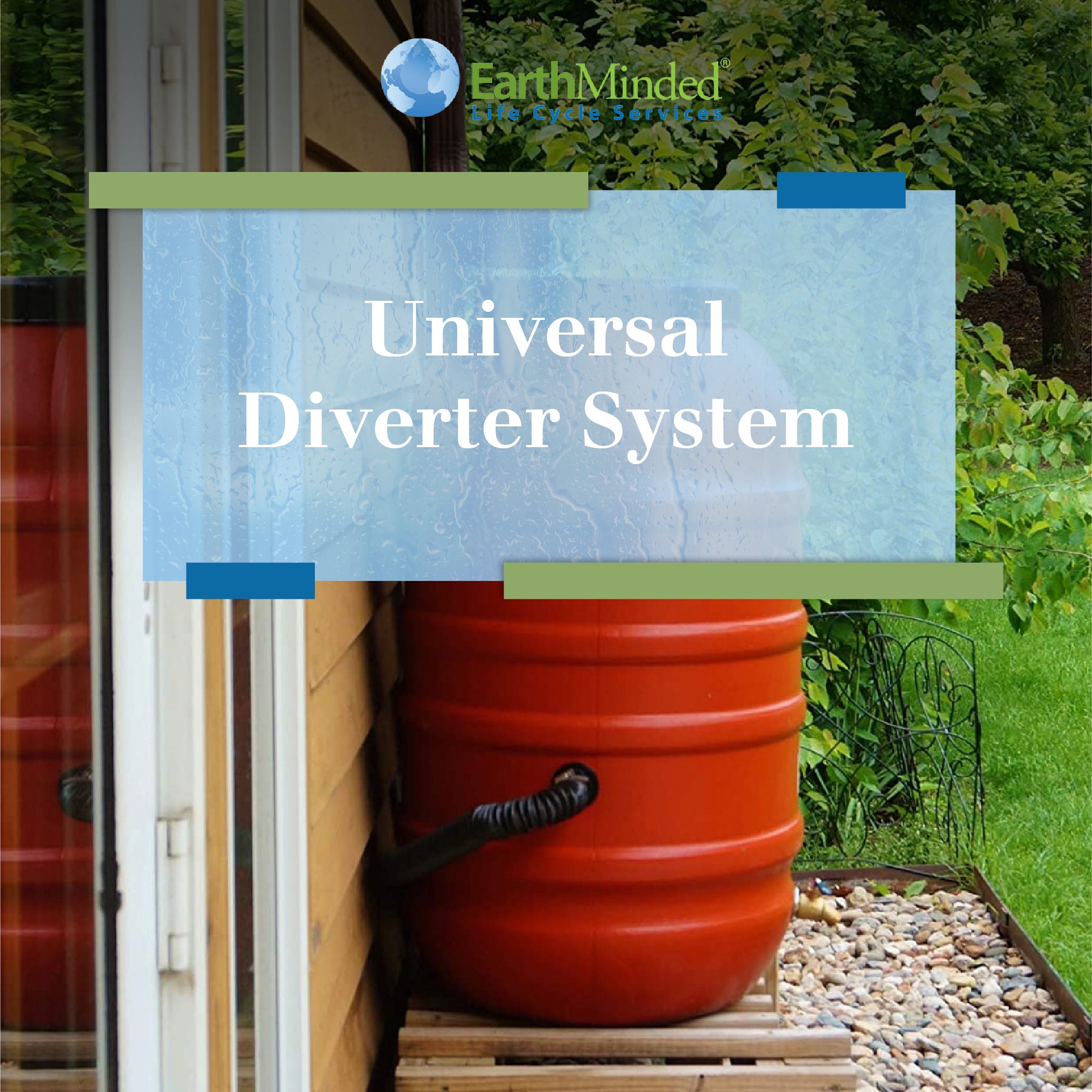 EarthMinded FlexiFit Universal Diverter System - Works with Standard Rectangular Downspouts - Easy to Install