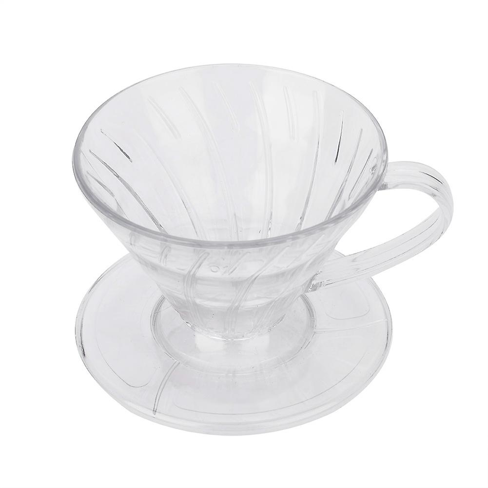 Transparent Coffee Dripper Filter Tea Strainer Cup Reusable Pour Over Serving Mug 1-2cups