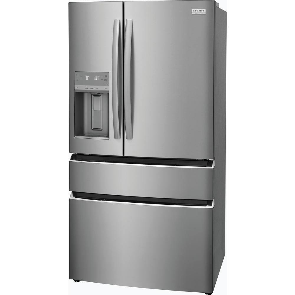 FRIGIDAIRE GALLERY 36 in. 26.3 cu. ft. 4 Door French Door Standard Depth Refrigerator in Stainless Steel GRMS2773AF