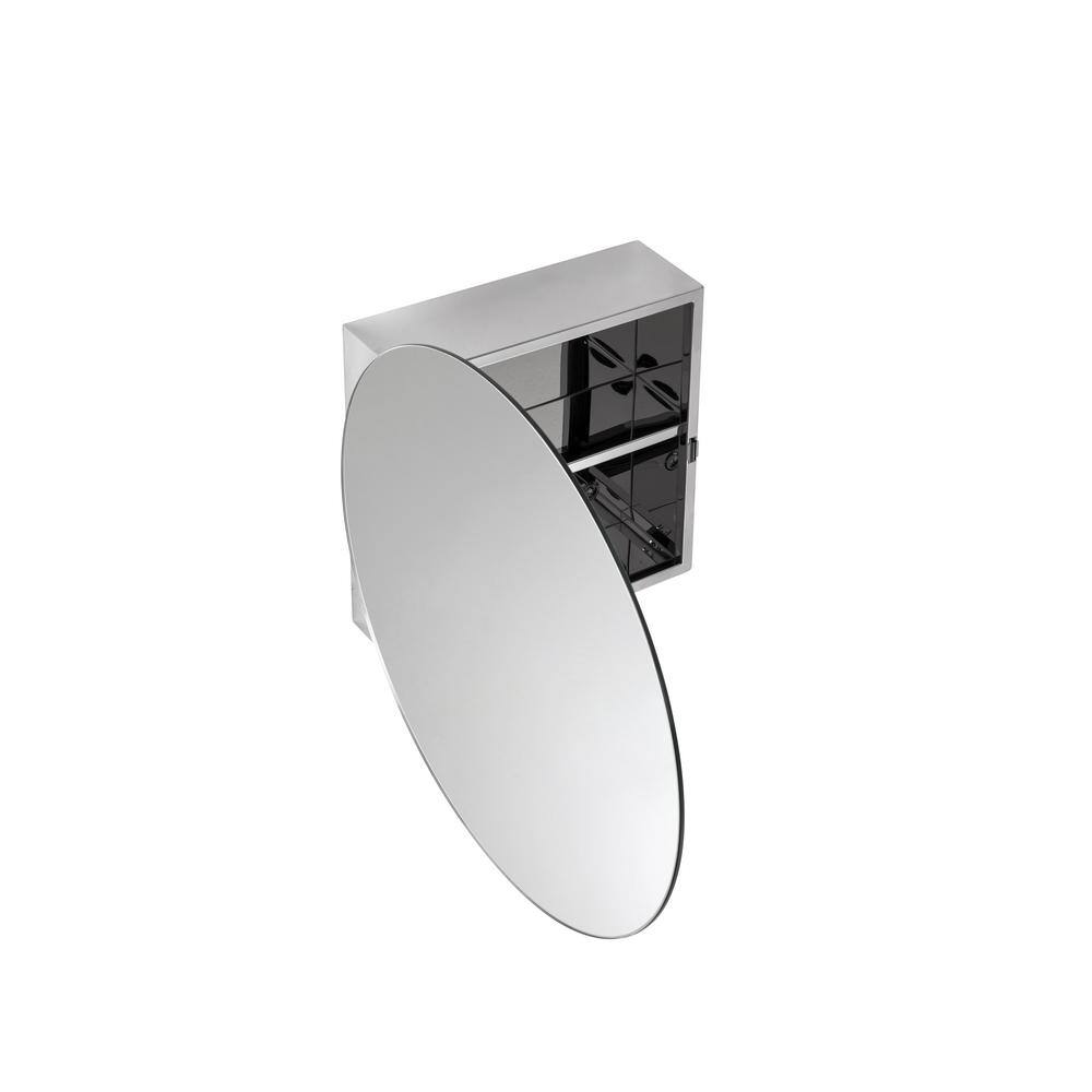 Croydex Severn 21-12 in. W x 21-12 in. H x 4-310 in. D Frameless Stainless Steel Surface-Mount Bathroom Medicine Cabinet WC836005YW