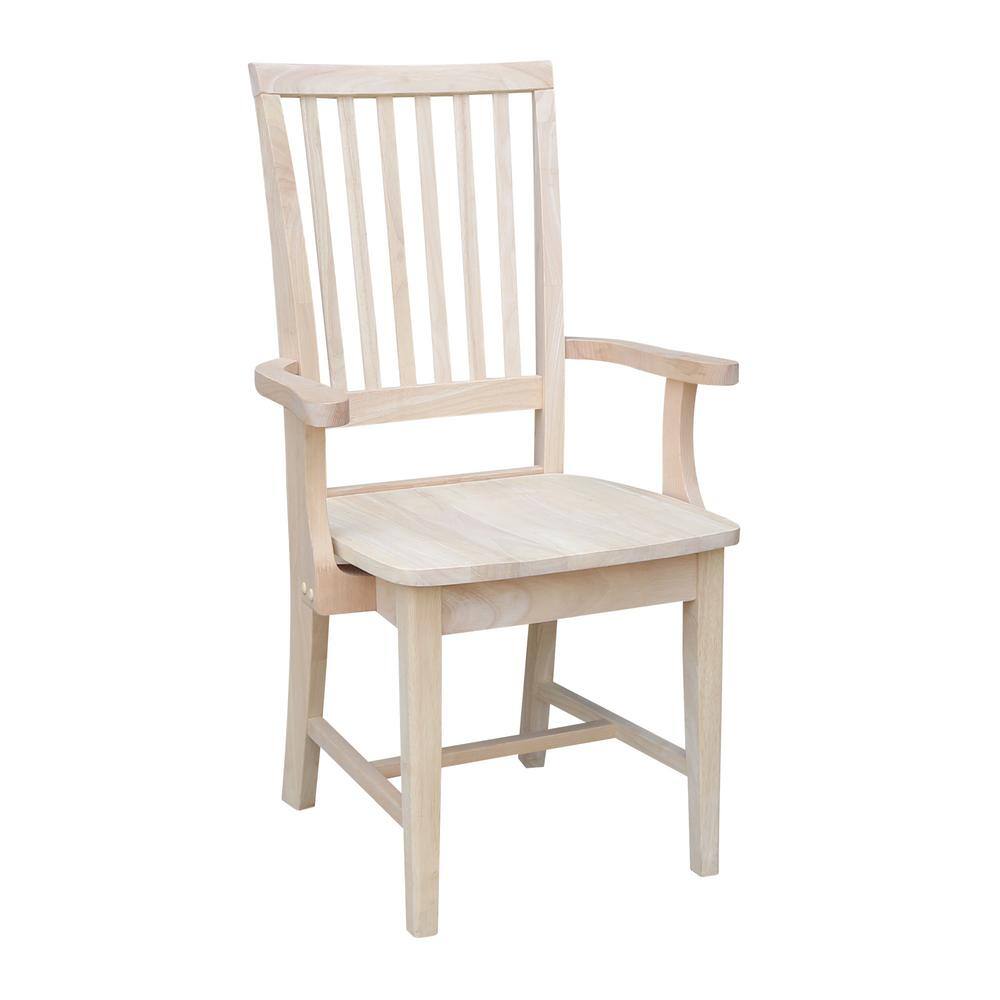 International Concepts Unfinished Wood Mission Side Chair 265A