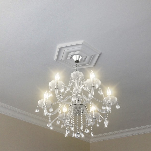 Tangkula Modern Elegant Crystal Chandelier Ceiling Light Fixture With 6 Lights For Dining Room Hallway Stairway Bar Restaurant