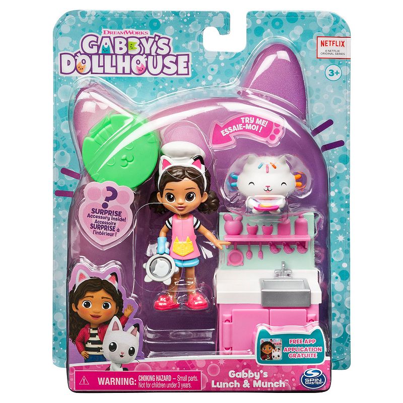 Spin Master Gabby's Dollhouse Lunch and Munch Kitchen Set with 2 Toy Figures