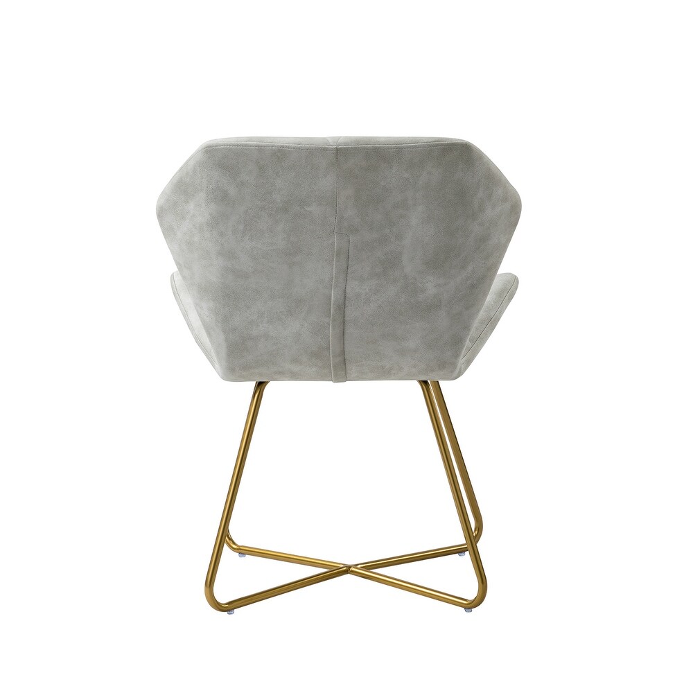 Rosa Accent Side Chair with X shaped Metal Base