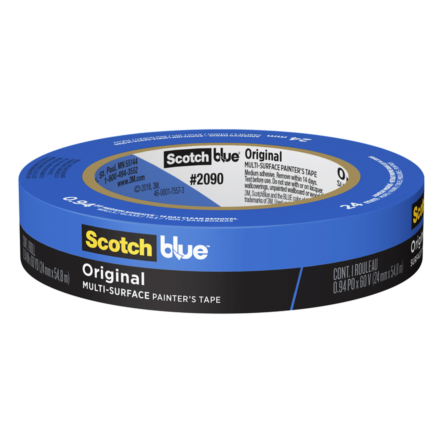 ScotchBlue 0.94 in. W X 60 yd L Blue Medium Strength Original Painter-u0027s Tape 1 pk