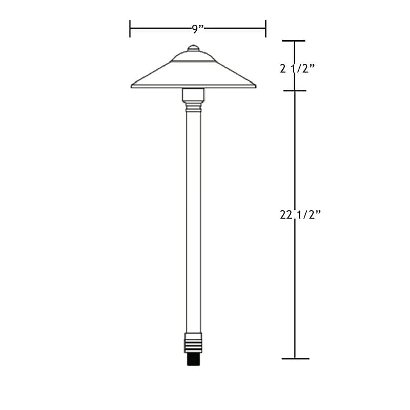 VOLT Max Spread 12V Solid Cast Brass Path Light