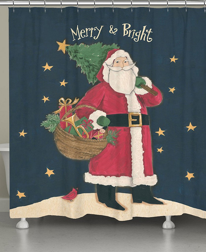 Laural Home Vintage St Nick Shower Curtain