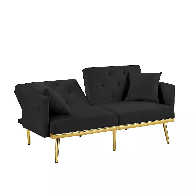 F.c Design Velvet Sofa Bed - Luxurious And Comfortable Sleeper Sofa With Elegant Velvet Upholstery