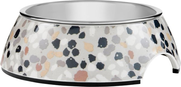 Frisco Terrazzo Design Stainless Steel Dog and Cat Bowl