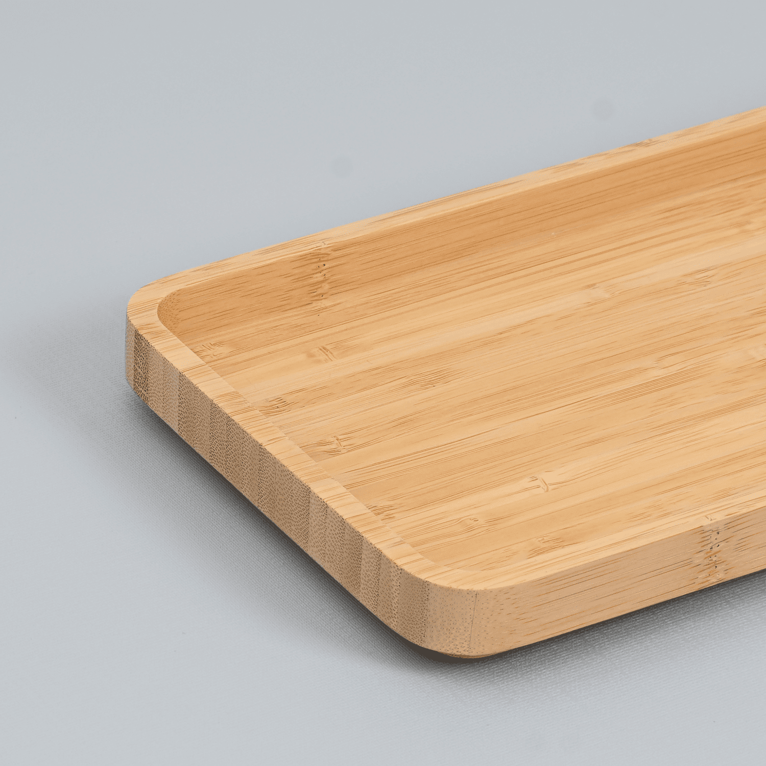 Bamboo Wood Tray, Counter Tray, Decorative Vanity Trays for Bathroom and Kitchen Counter, 12 x 6 x 1 in