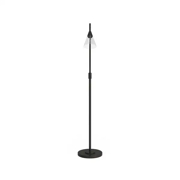 Challice Blackened Bronze Arc Floor Lamp