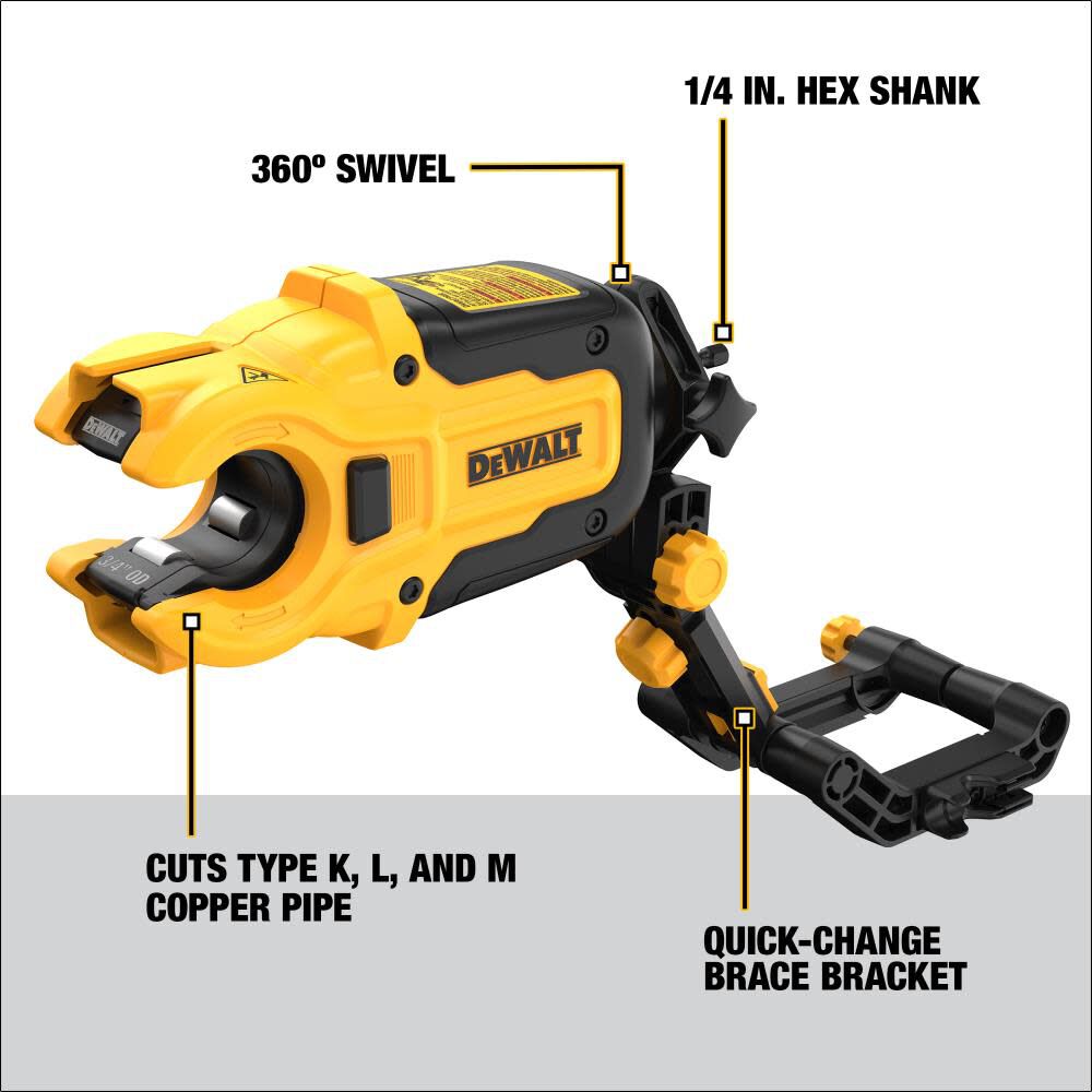 DEWALT Copper Tubing Cutter Attachment 1/2"-3/4" DWACPRIR from DEWALT