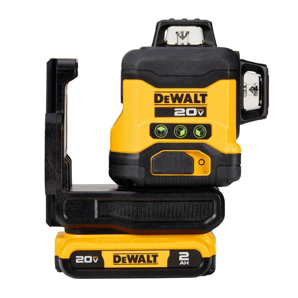 DW 20V Lithium-Ion Cross Line Laser Level Kit (1) 2.0Ah Battery Charger and Case DCLE34031D1