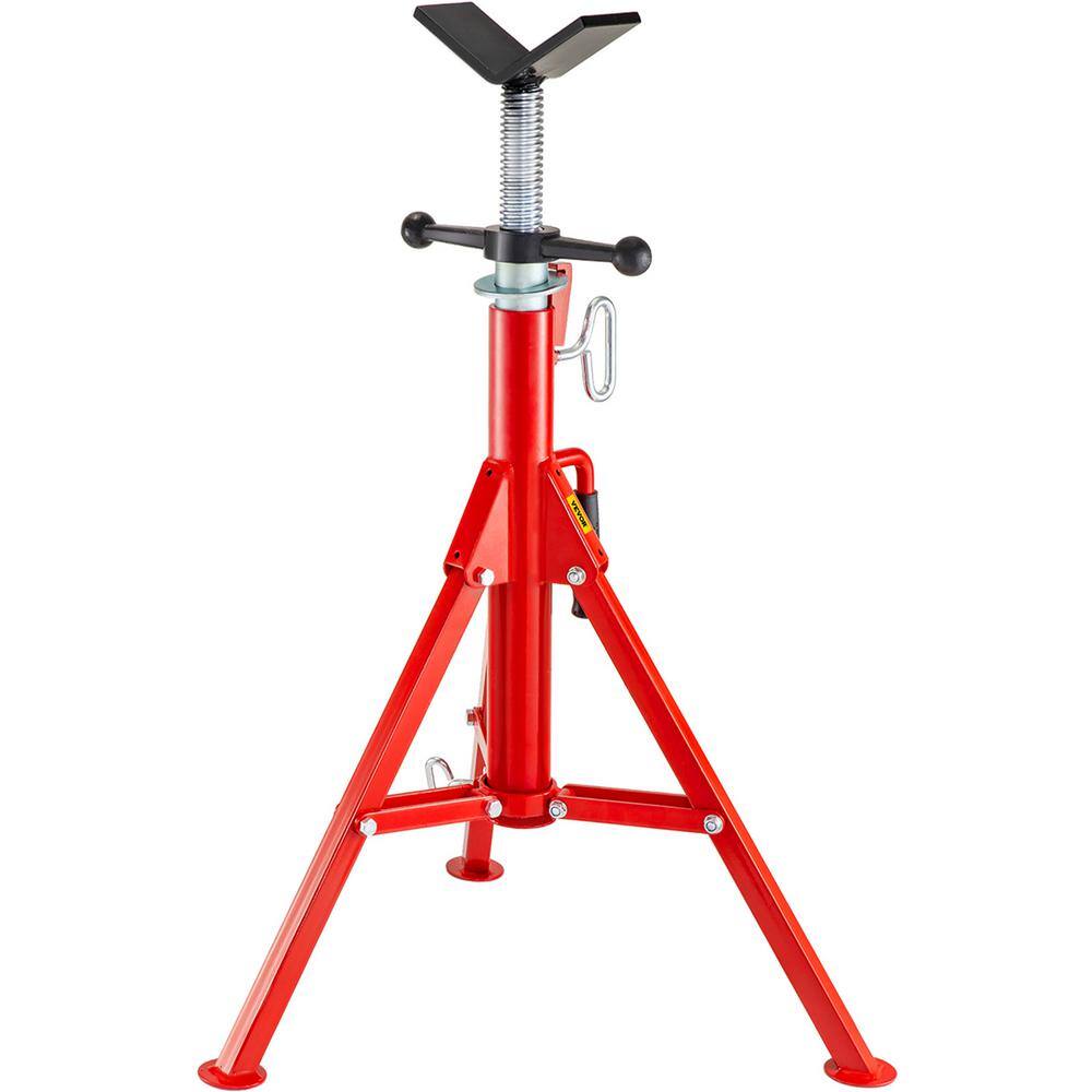 VEVOR V Head Pipe Stand Adjustable Height 28 in. to 52 in. 2500 lbs. Pipe Jack Stand 18 to 12 in. Welding Pipe Stand GJ1107GJ000000001V0