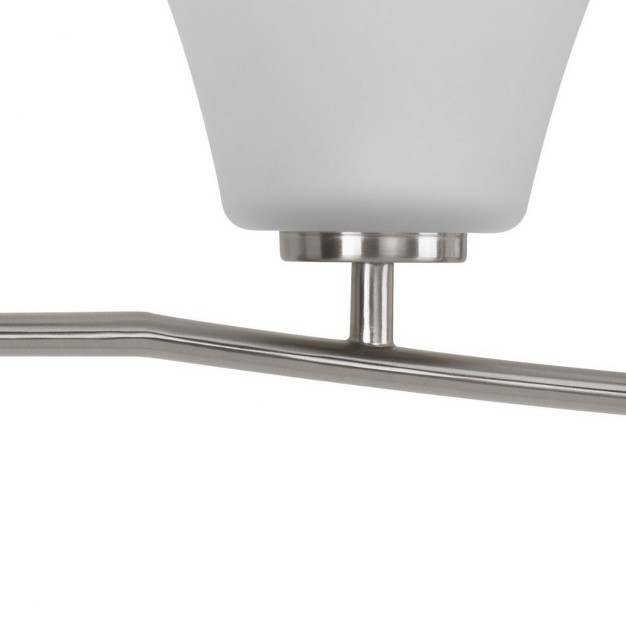 Progress Lighting Nisse Collection 5 light Wall Light Brushed Nickel Etched Opal Shade