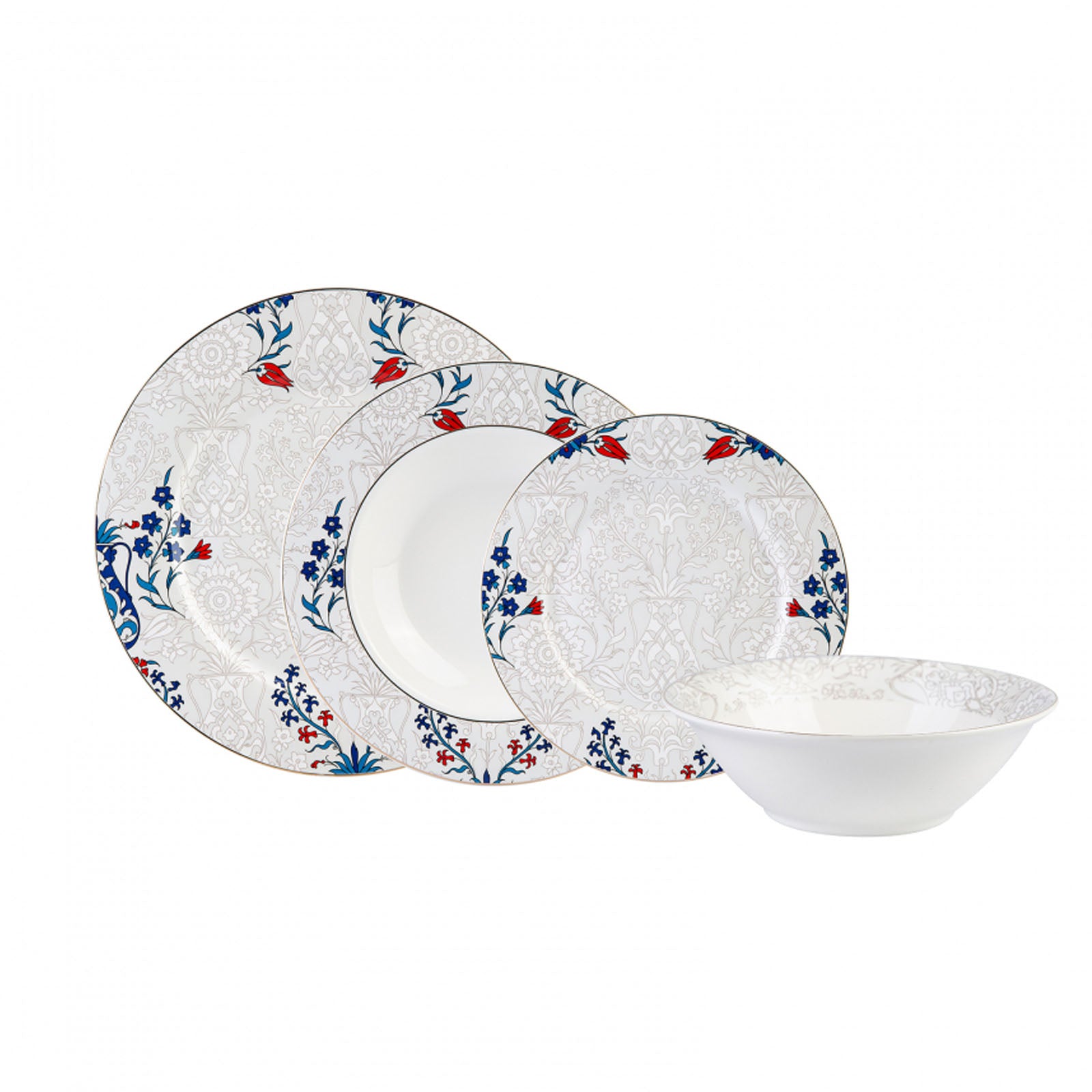 Karaca Plava 24 Pieces Dinner Set For 6 People 153.03.06.1353