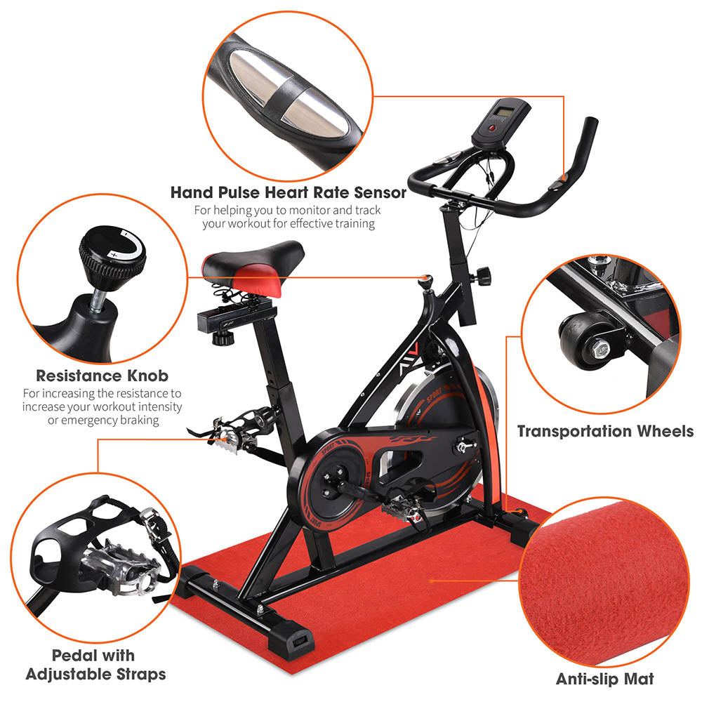 Yescom Indoor Cycling Workout Exercise Bike Black