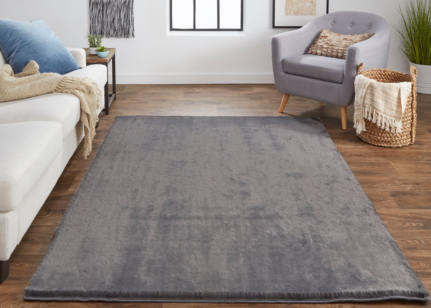 Len Jet Black Rug by BD Fine