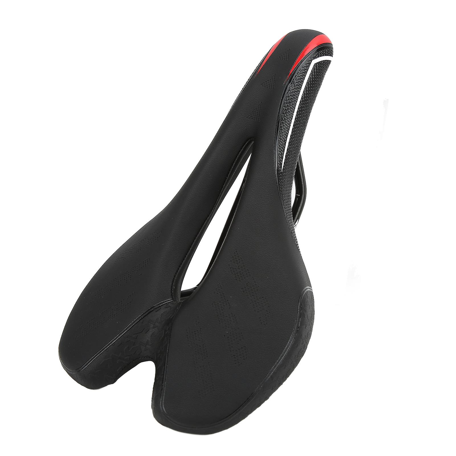 Bike Saddle Seat With Cycling Taillight Hollow Breathable Waterproof Bicycle Cushiond9112 Black Red