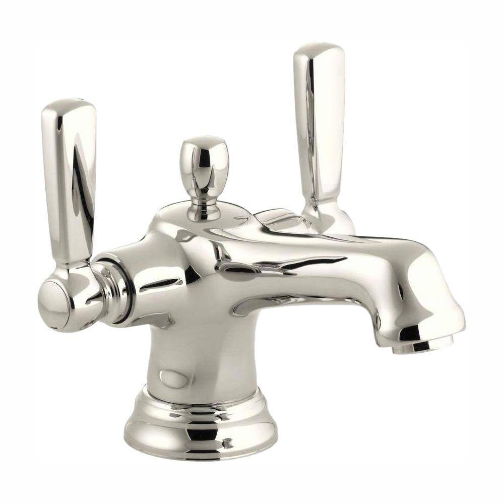 KOHLER Bancroft Single Hole 2-Handle Low-Arc Bathroom Faucet in Vibrant Polished Nickel K-10579-4-SN