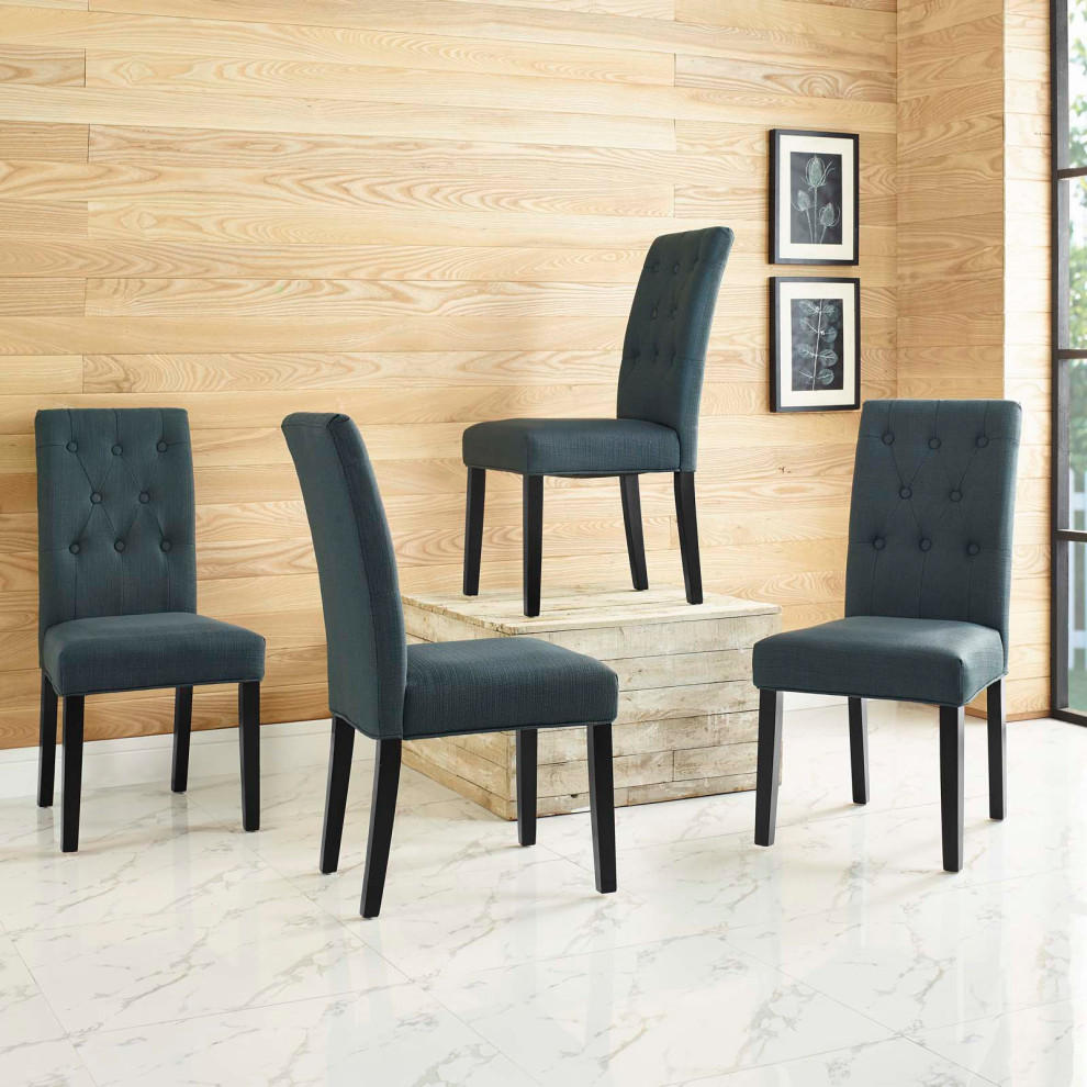 Confer Dining Side Chair Fabric Set of 4 by Modway   Transitional   Dining Chairs   by BisonOffice  Houzz