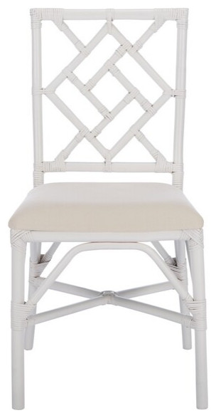 Hannah Arm Chair With Cushion White Set 2   Tropical   Armchairs And Accent Chairs   by Peachtree Fine Furniture  Houzz