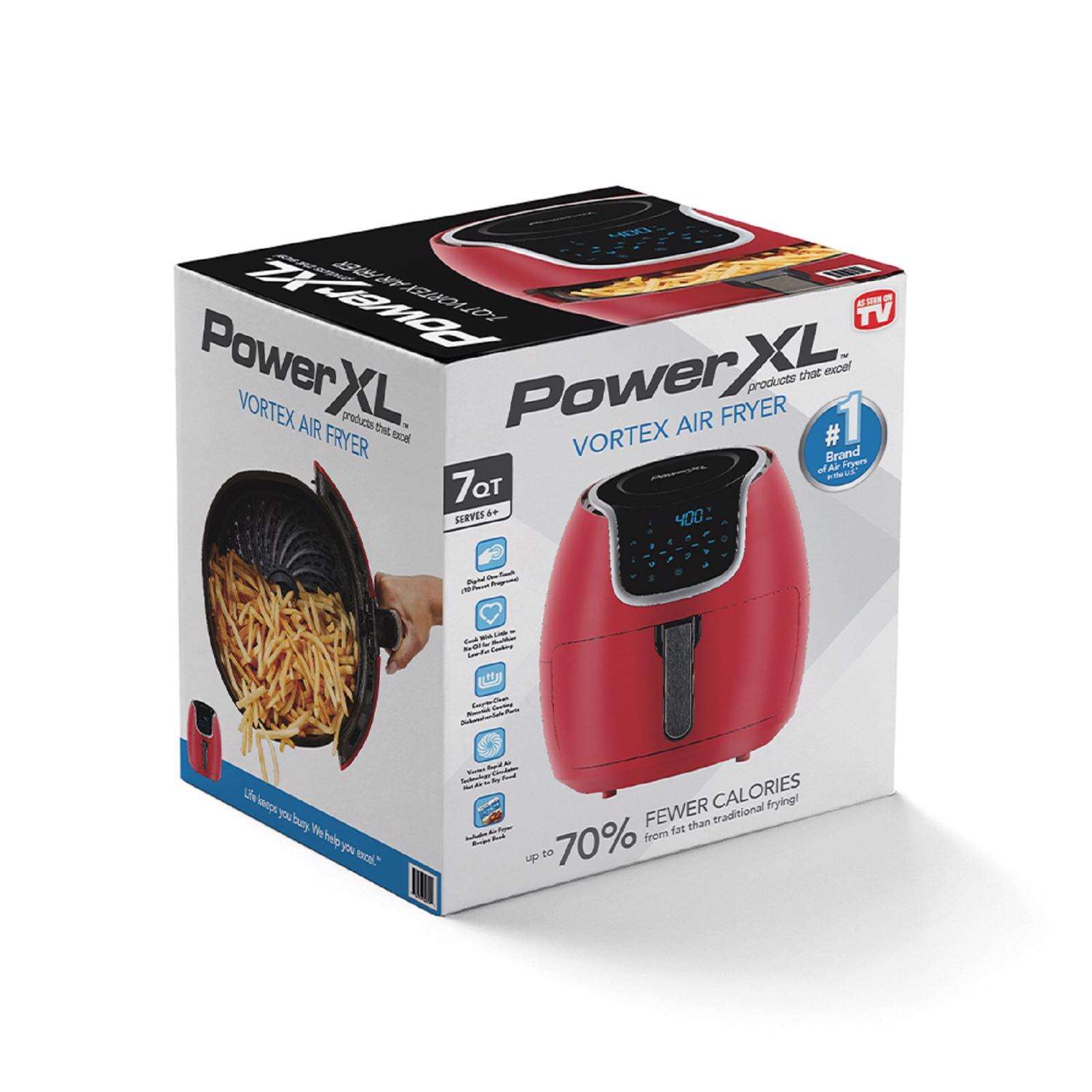 PowerXL Vortex Red 7 qt Programmable Air Fryer