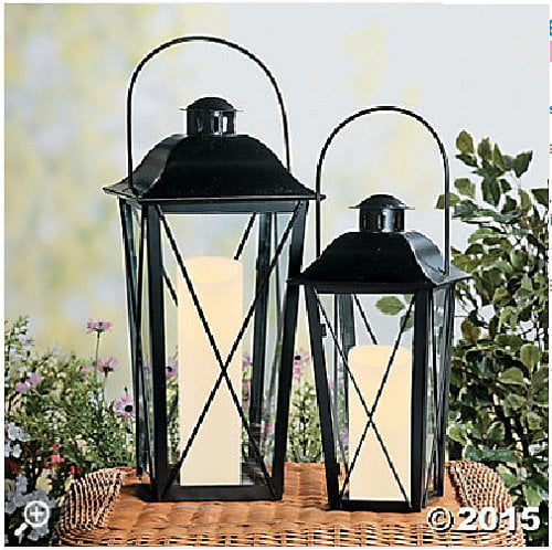 Black Lantern Set - Home Decor - 2 Pieces