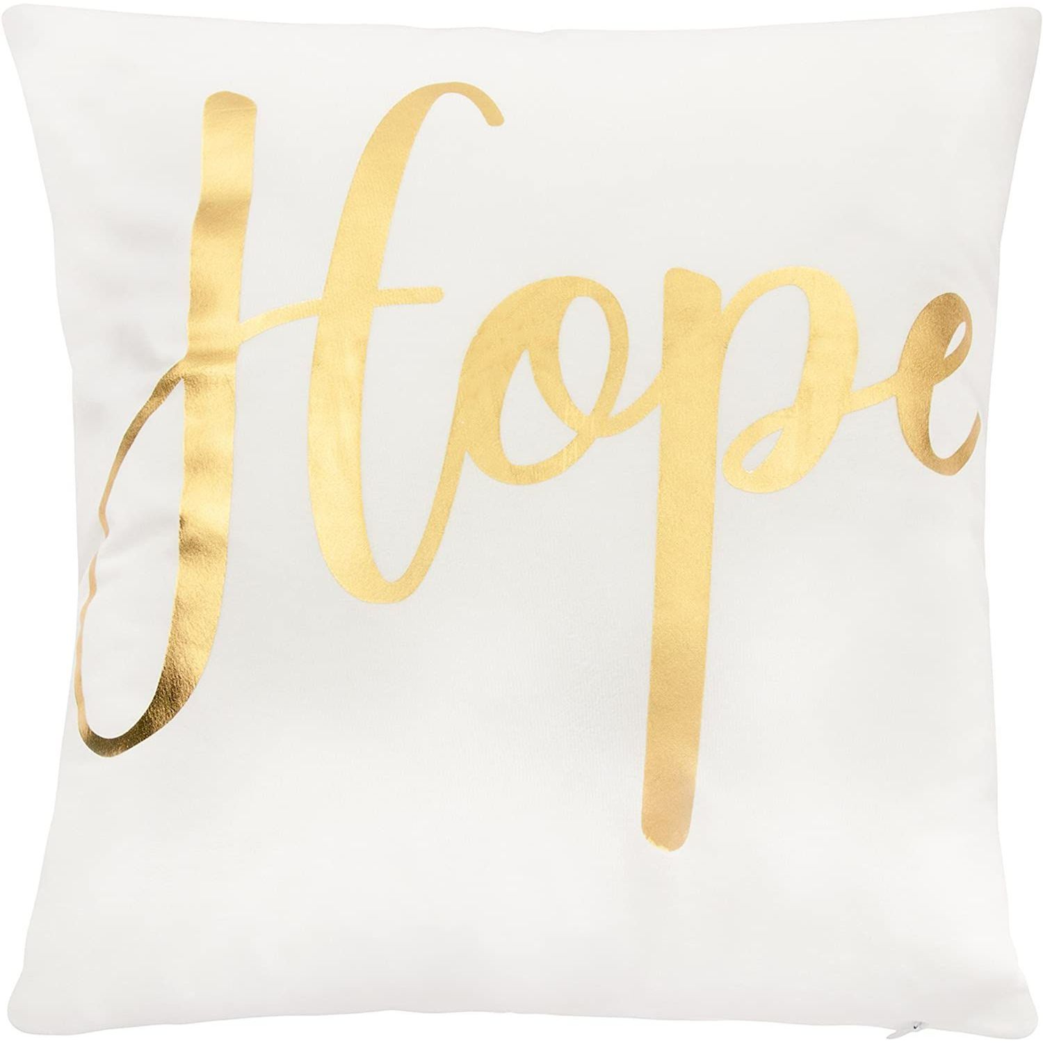 Juvale White Throw Pillow Covers， Blessed， Hope， Believe， and Faith (18 x 18 in， 4 Pack)