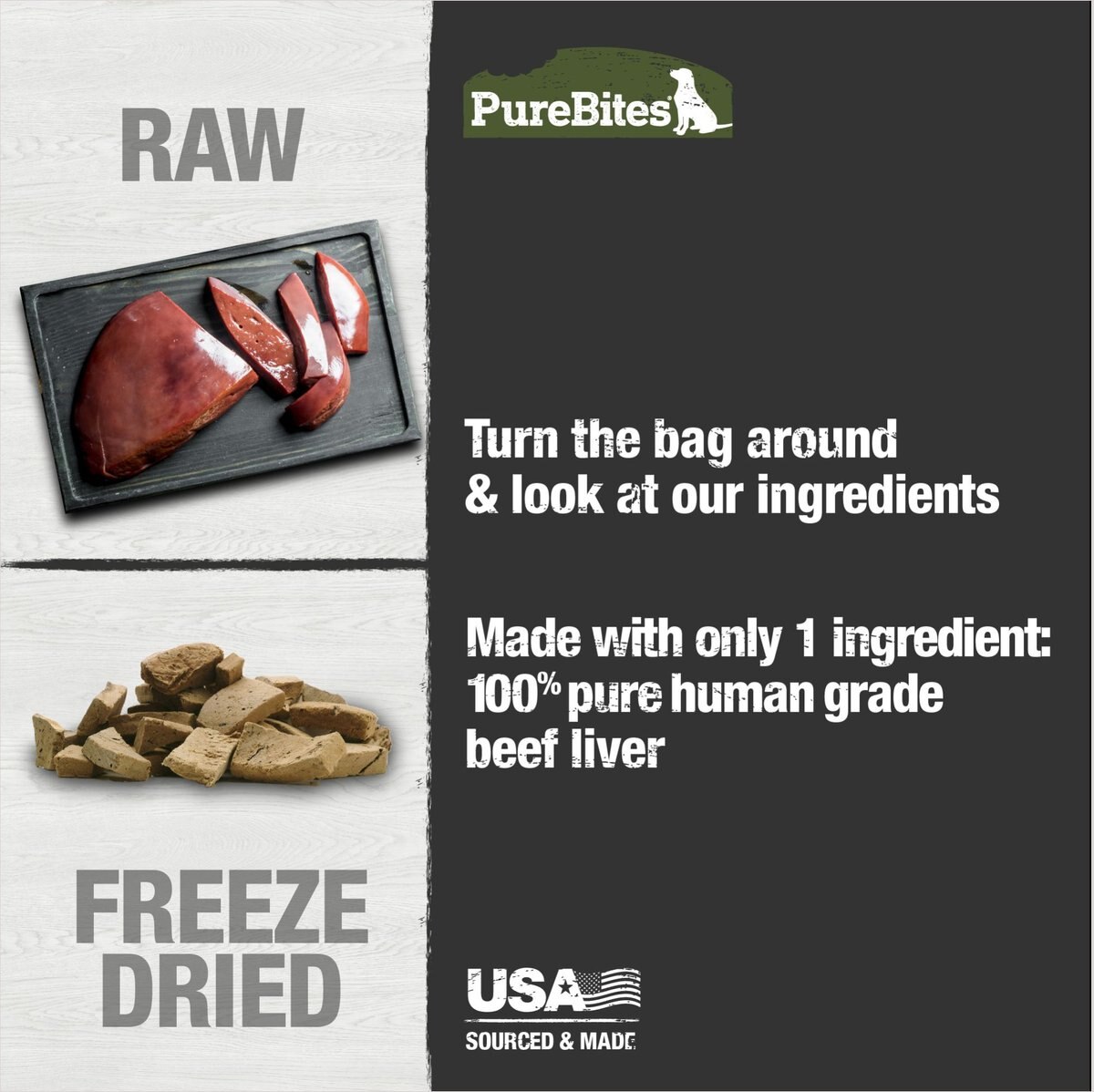 PureBites Beef Liver Freeze-Dried Raw Dog Treats