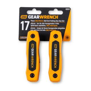 GEARWRENCH SAE  Metric Folding Ball End Hex Key Set (17-Piece) 83511